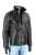 TMKS450 - czarna pilotka skórzana męska z kożuchem i stójką