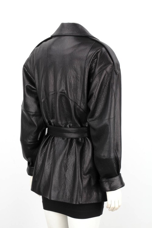 ANN951 -Rramoneska damska oversize wiązana paskiem w talii