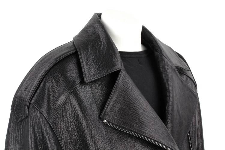 ANN951 -Rramoneska damska oversize wiązana paskiem w talii