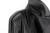 OKS450 - Czarny płaszcz skórzany damski typu oversize